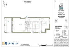 Appartement T3 - 62m²